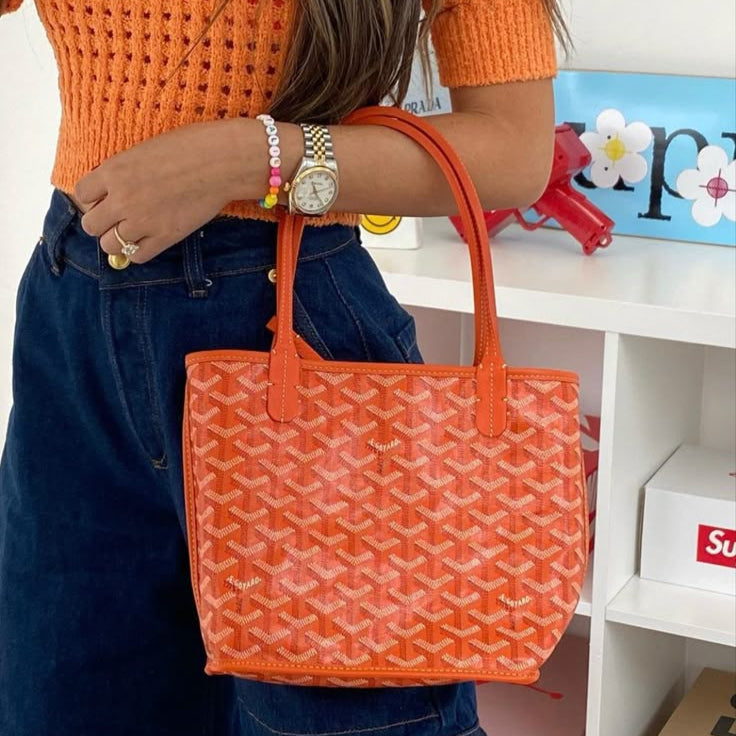 Goyard Mini Tote with Pouch | Orange