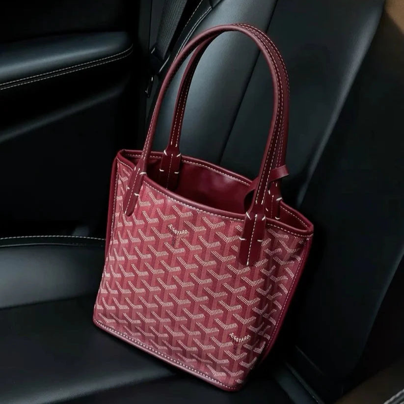 Goyard Mini Tote with Pouch | Wine Red