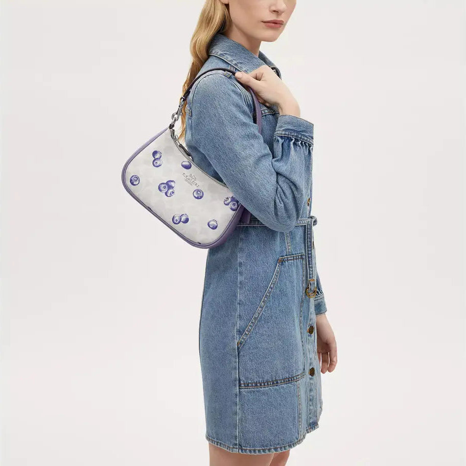 Coach Teri Shoulder Bag High Quality | Blueberry Print