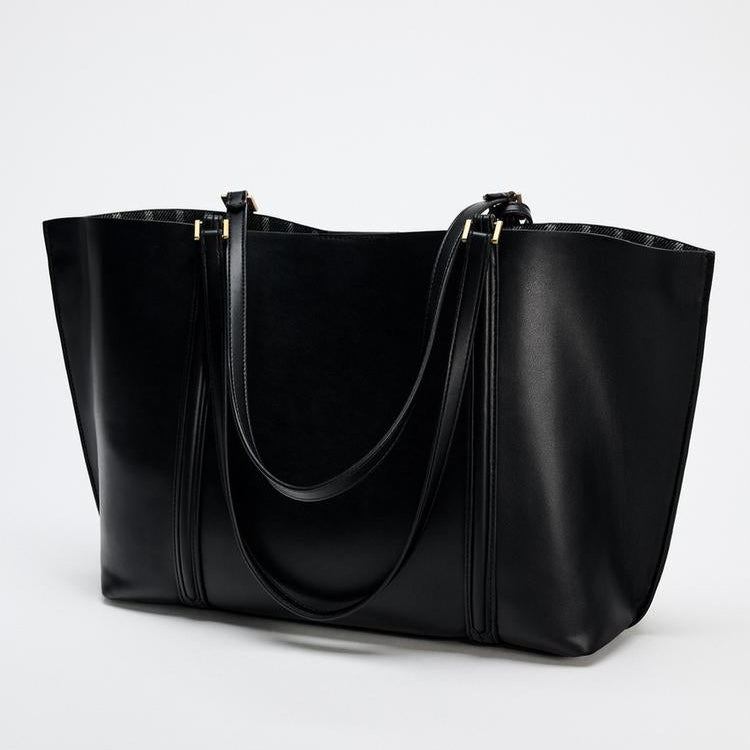Zara Shopper Tote Bag | Black