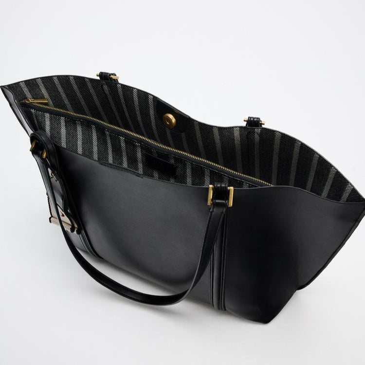 Zara Shopper Tote Bag | Black