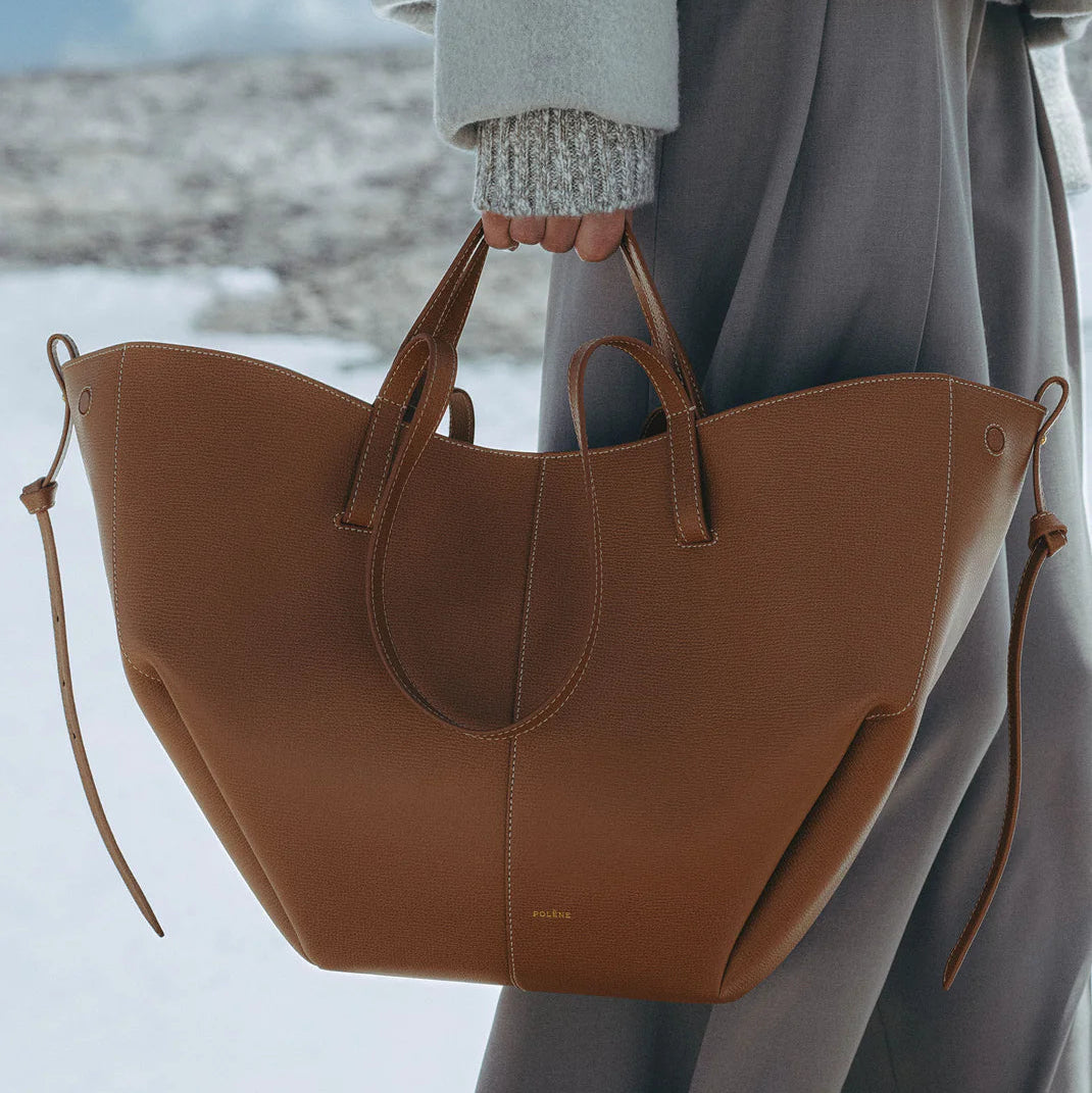 Polene Cyme Large Tote Bag | Camel