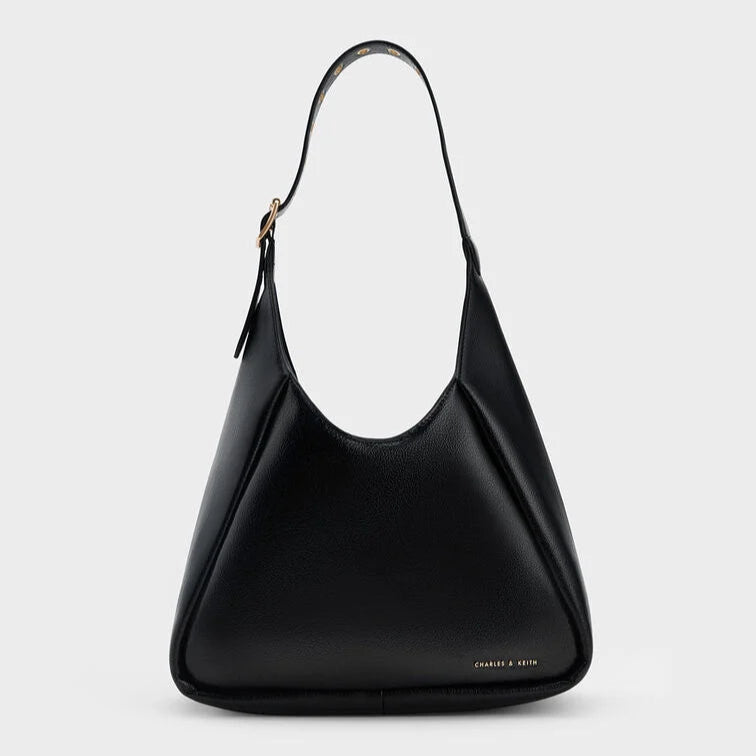 Charles & Keith Buzz Hobo Bag 2P | Black