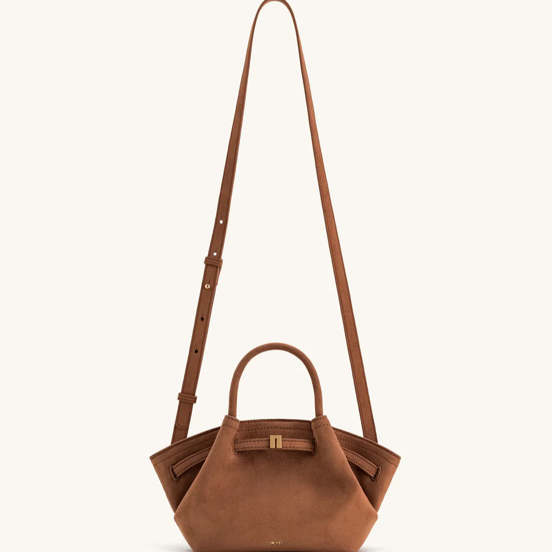 Jw Pei Hana Mini Faux Suede Tote Bag | Brown