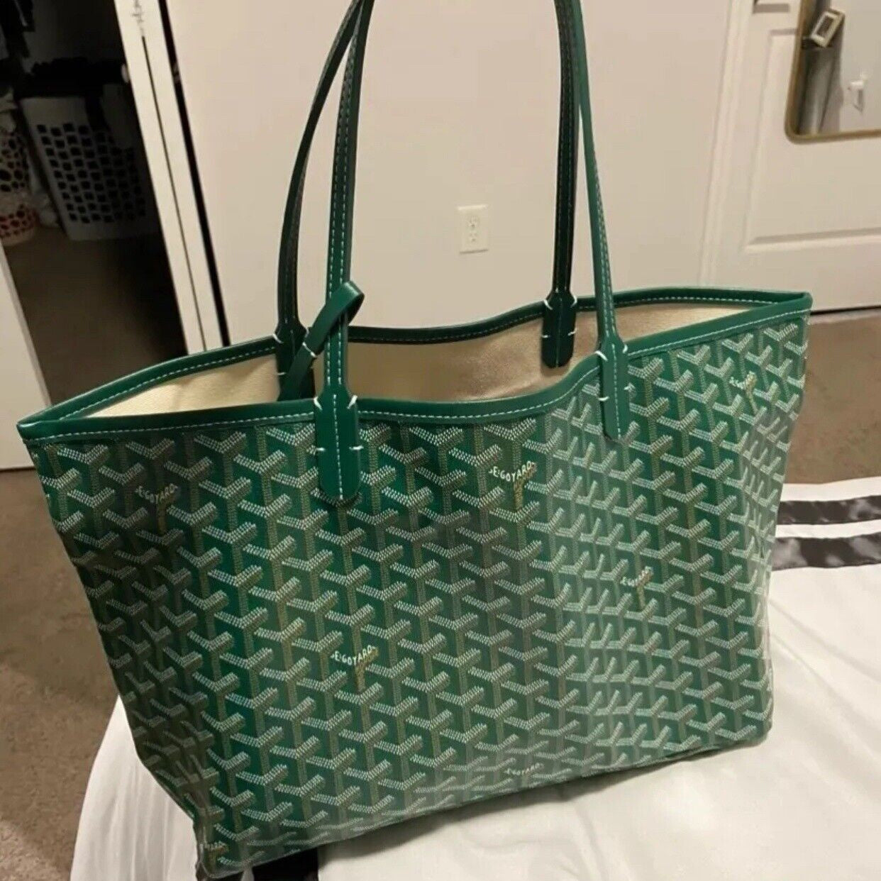 Goyard Tote Bag with Pouch | Green