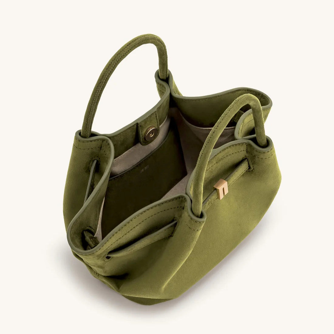 Jw Pei Hana Mini Faux Suede Tote Bag | Dark Olive