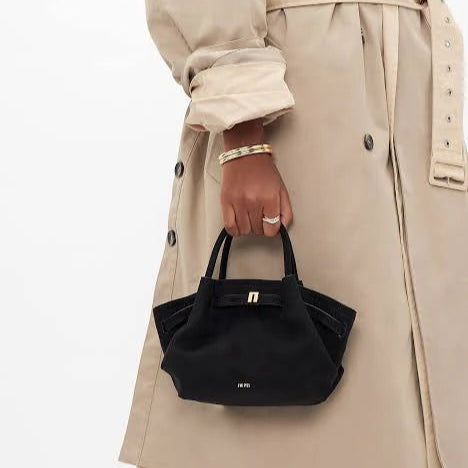 Jw Pei Hana Mini Faux Suede Tote Bag | Black