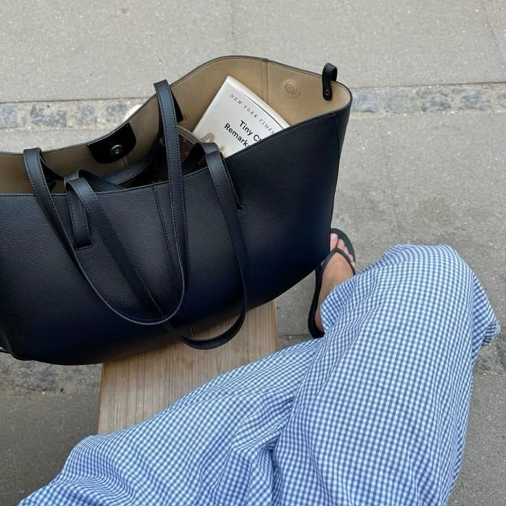 Polene Cyme Large Tote Bag | Black