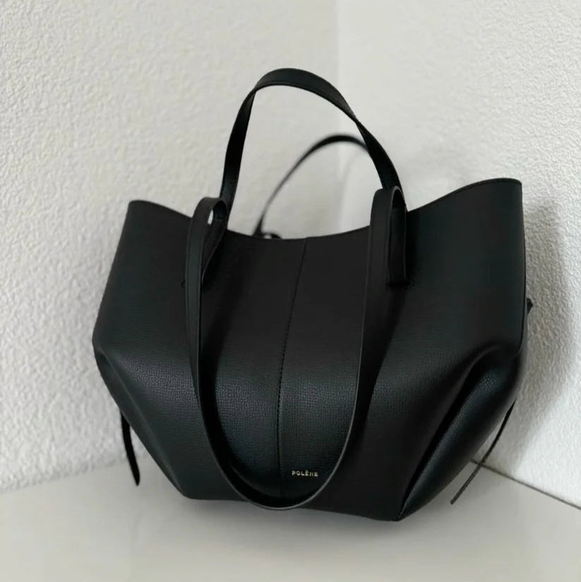 Polene Cyme Small Tote Bag | Black