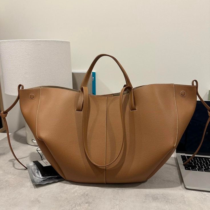 Polene Cyme Large Tote Bag | Camel