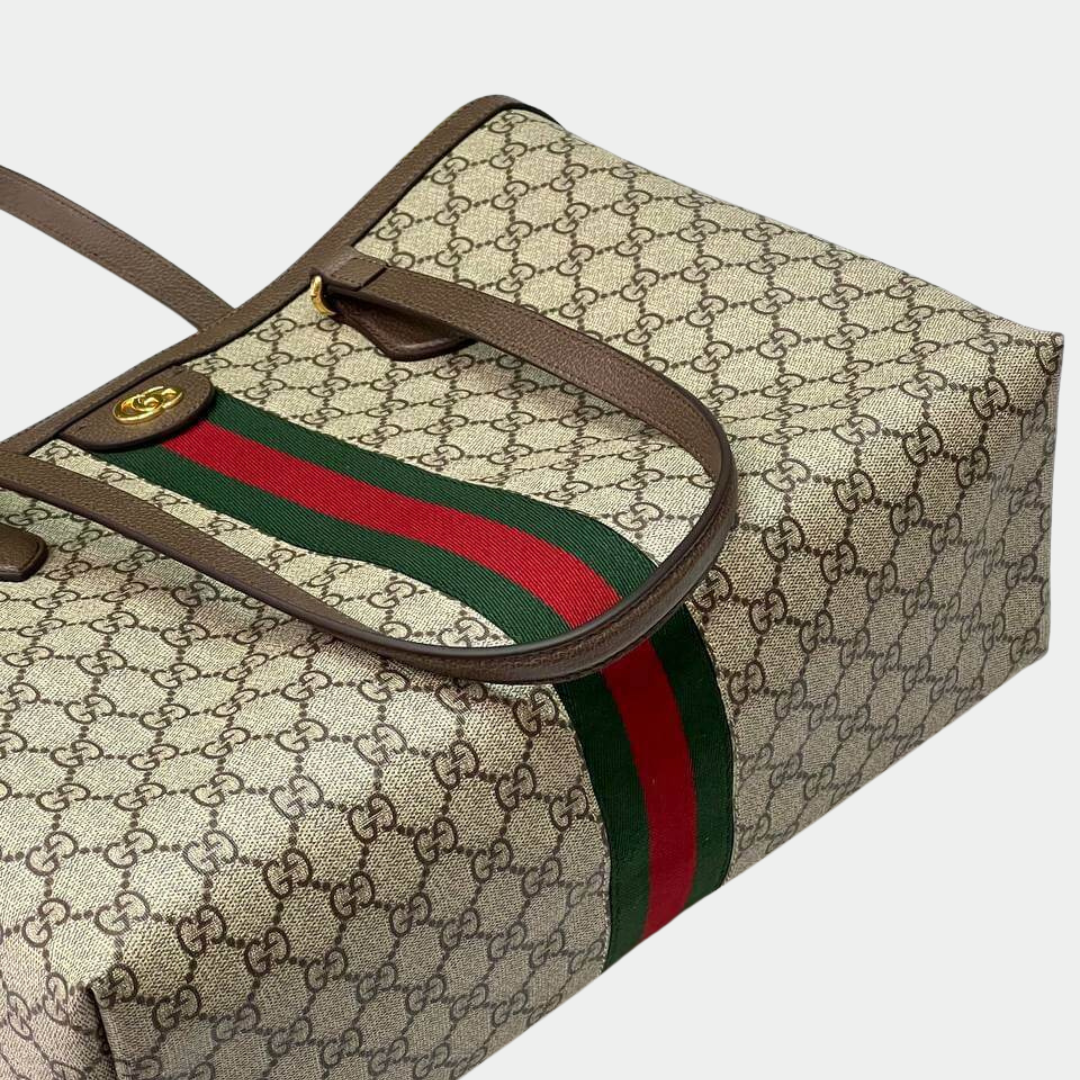 Gucci Ophidia Tote Bag - Beige/Ebony Supreme
