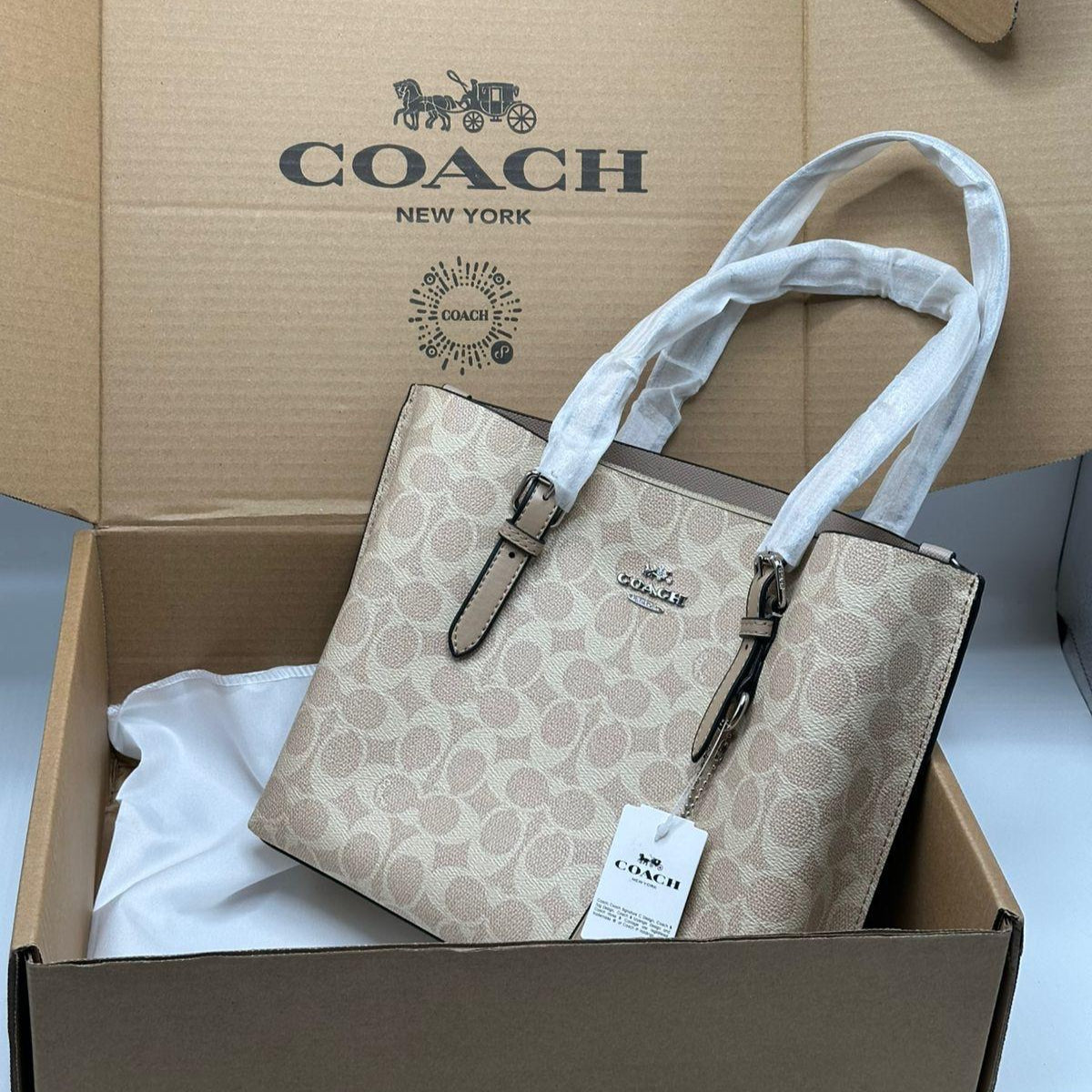 Coach Mollie 25' Tote Bag | Grey Signature