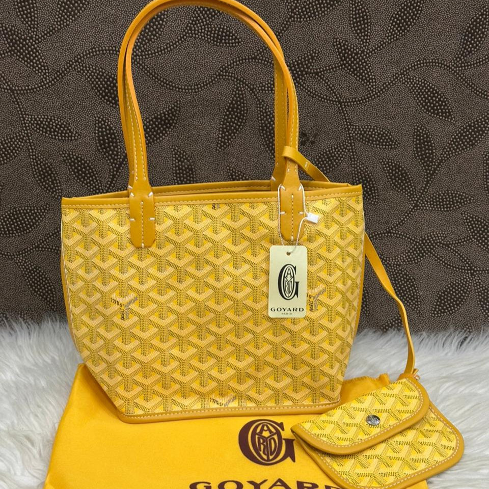 Goyard Mini Tote with Pouch | Yellow