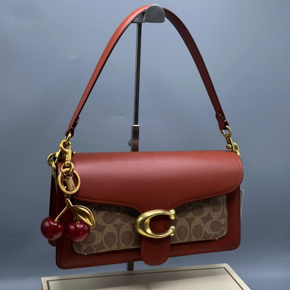 Coach Tabby 26 Leather Bag | Brown Signature