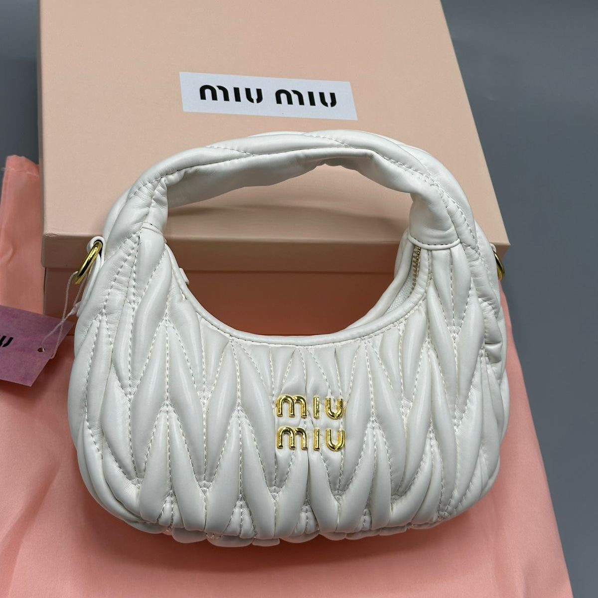 Miu Miu Wander Hobo Bag | White