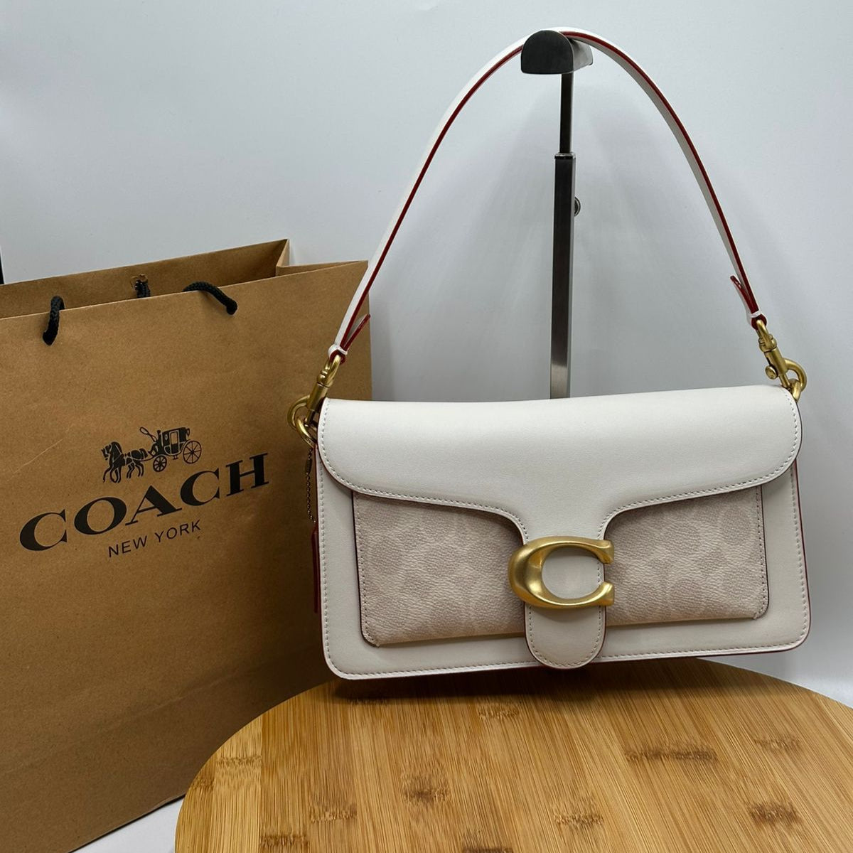 Coach Tabby 26' Shoulder Bag | White Canvas