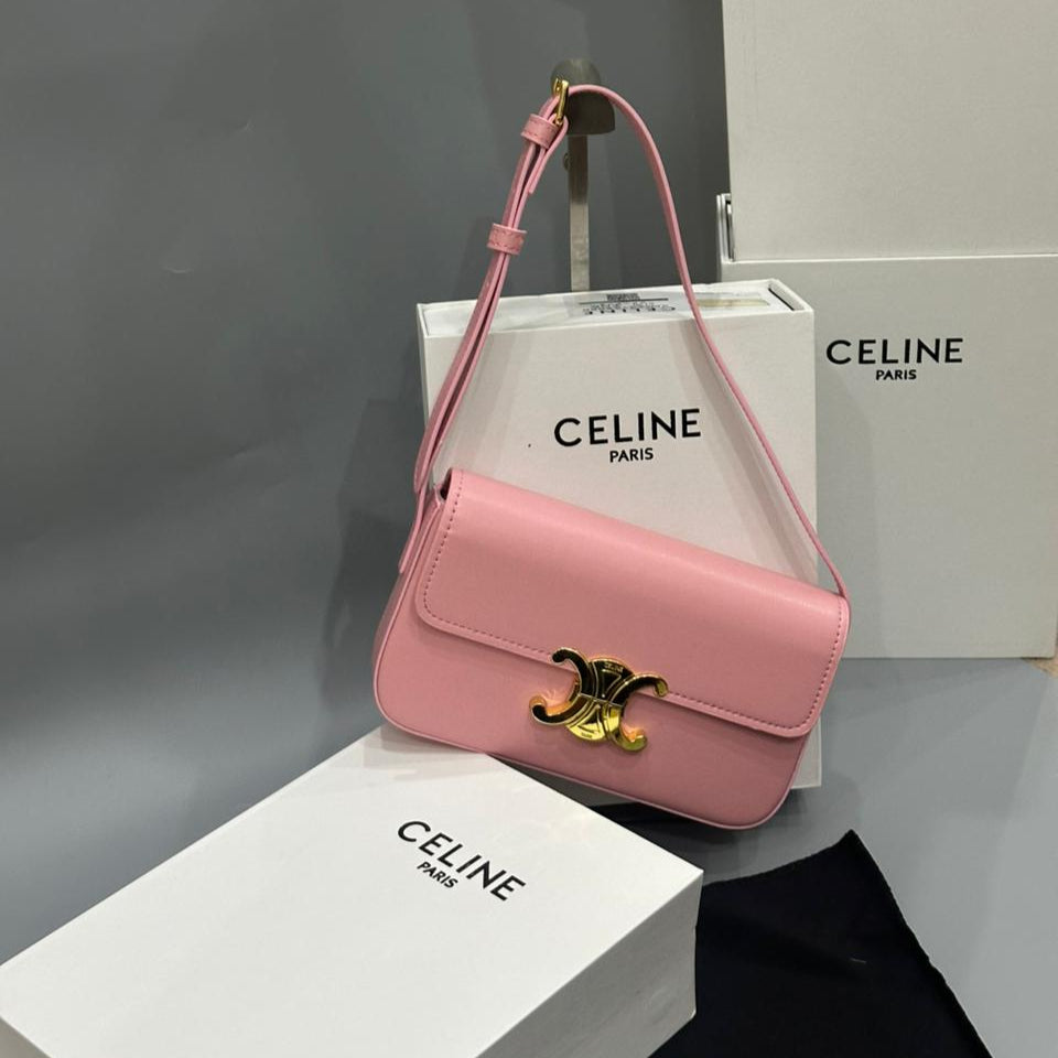 Celine Triomphe Shoulder Bag | Pink
