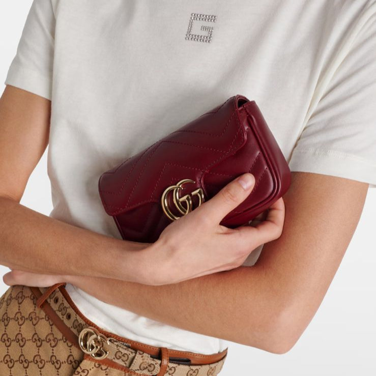 Gucci Marmont Mini Leather Bag | Red