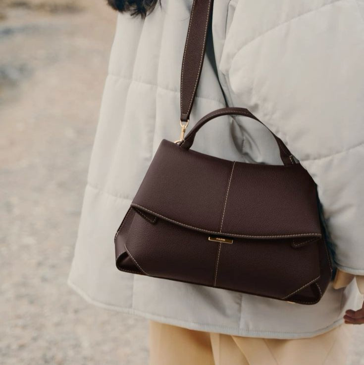 Polene Mokki Textured Bag | Ebony