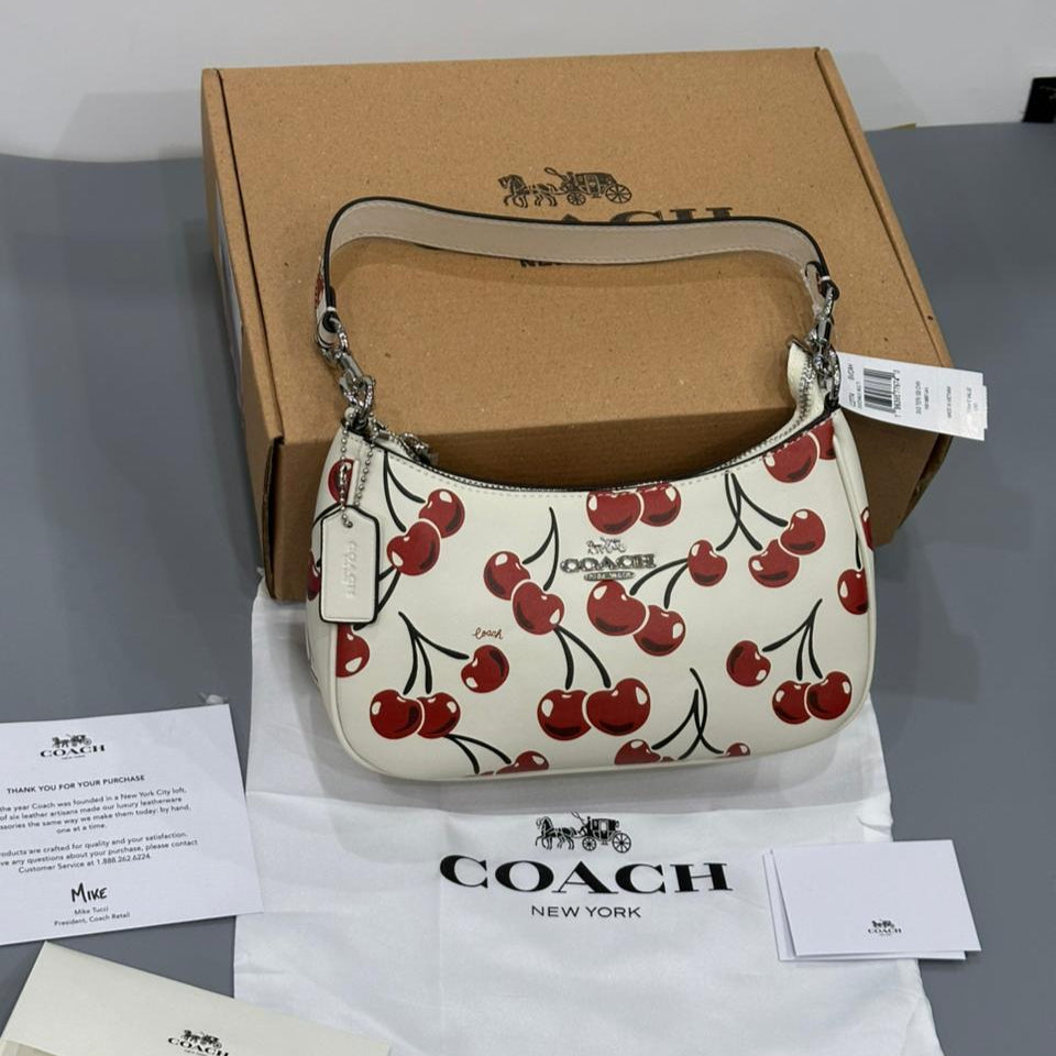 Coach Teri Shoulder Bag High Quality | Cherry White