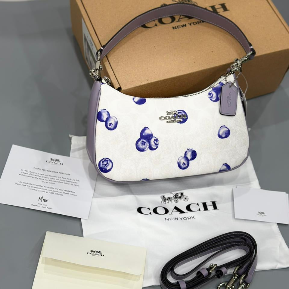 Coach Teri Shoulder Bag High Quality | Blueberry Print