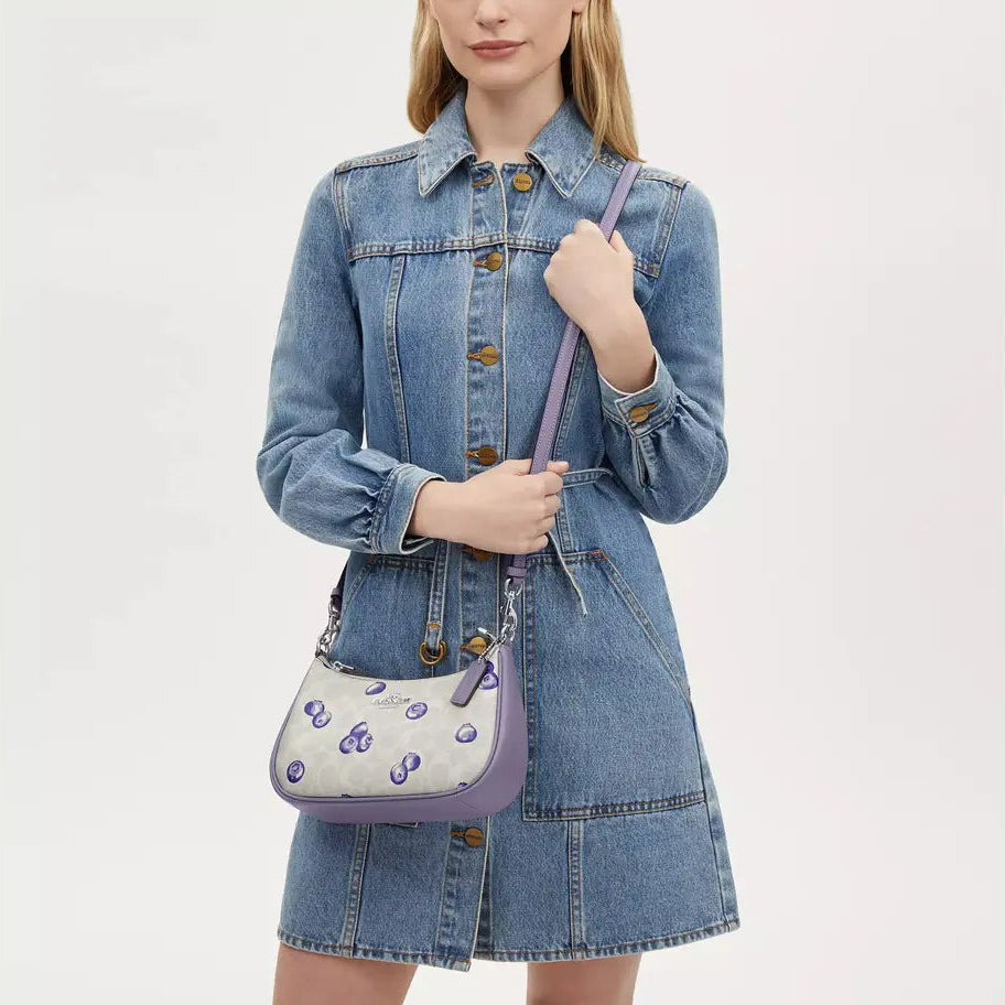Coach Teri Shoulder Bag High Quality | Blueberry Print