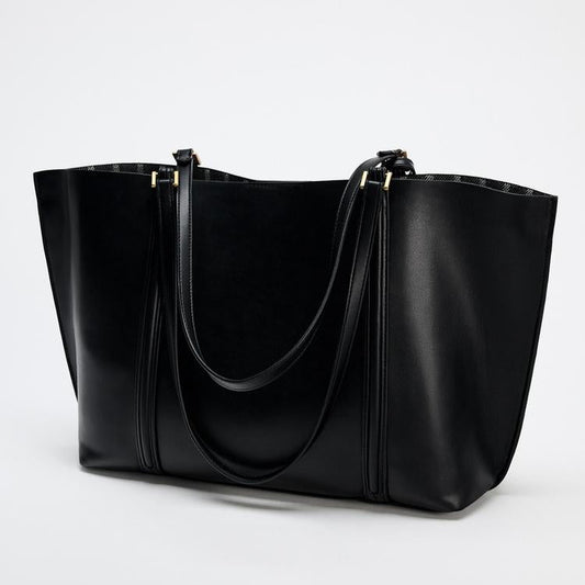 Zara Shopper Tote Bag | Black