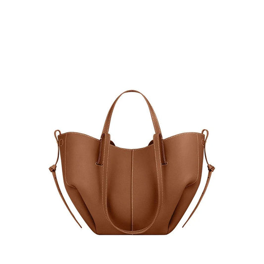 Polene Cyme Small Tote Bag | Camel Tan