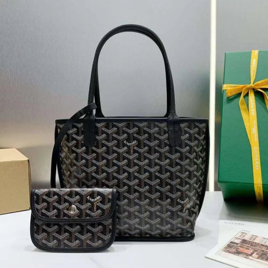 Goyard Mini Tote with Pouch | Black