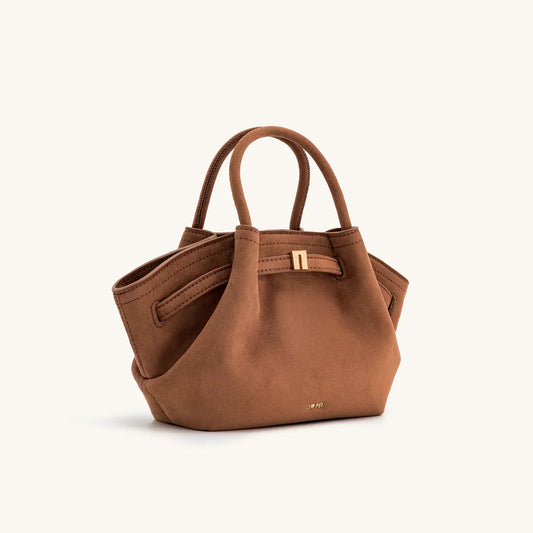 Jw Pei Hana Mini Faux Suede Tote Bag | Brown