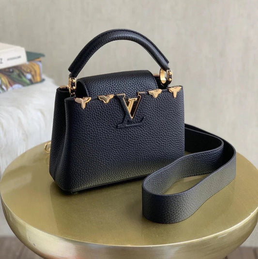 Louis Vuitton Capucines Handbag | Black Gold