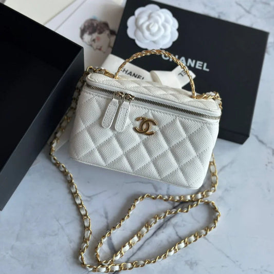 Chanel Vanity Bag | White