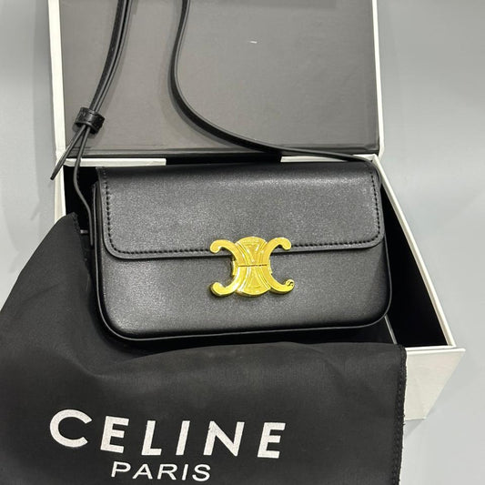 Celine Triomphe Shoulder Bag | Black