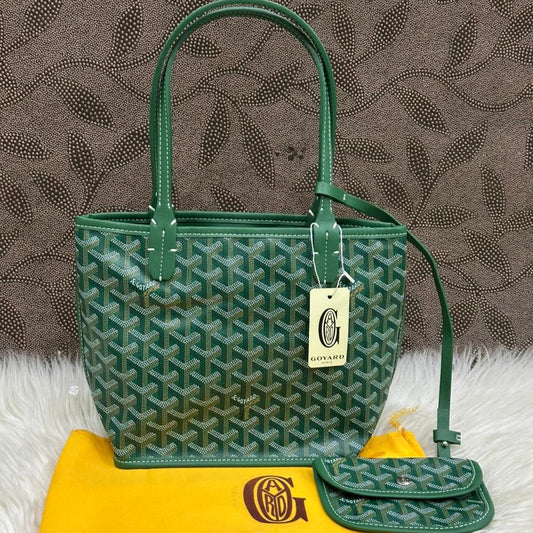 Goyard Mini Tote with Pouch | Green