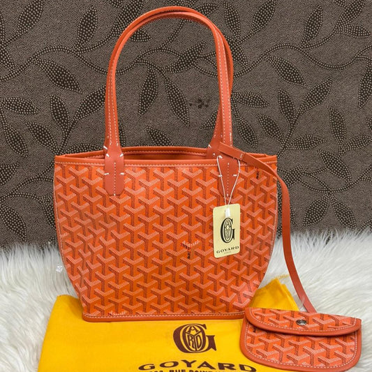 Goyard Mini Tote with Pouch | Orange