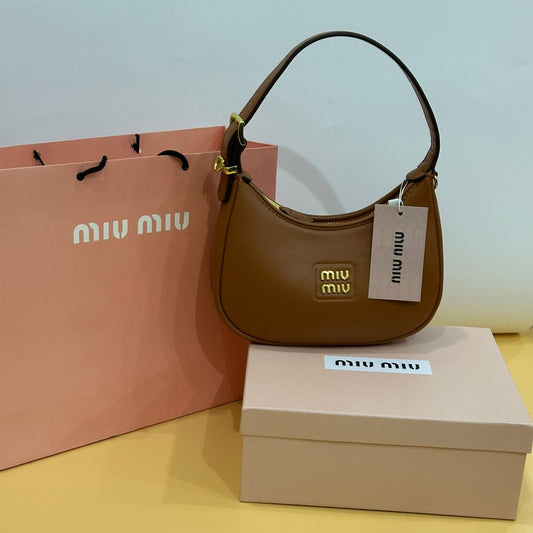 Miu Miu Softie Shoulder Bag | Brown