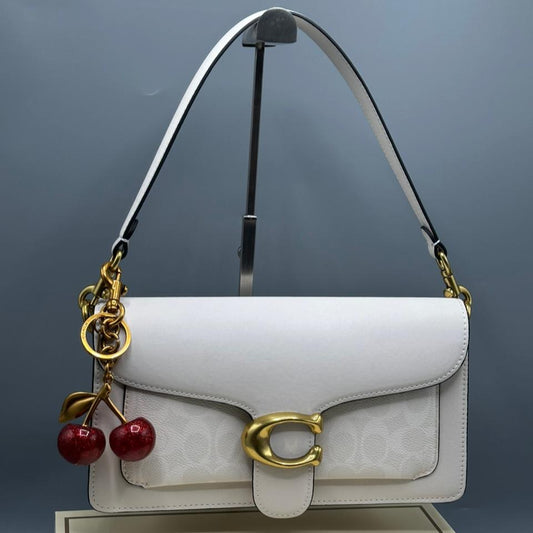 Coach Tabby 26 Leather Bag | White Canvas