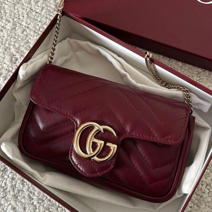 Gucci Marmont Mini Leather Bag | Red