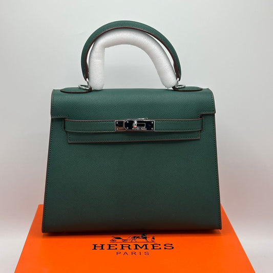 Hermes Kelly Leather Bag | Green