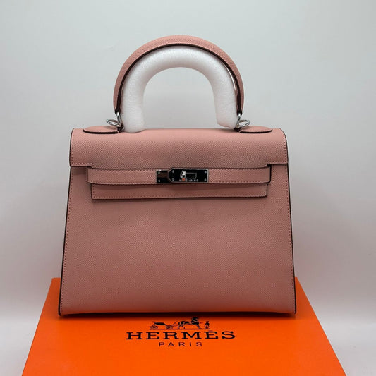 Hermes Kelly Leather Bag | Pink