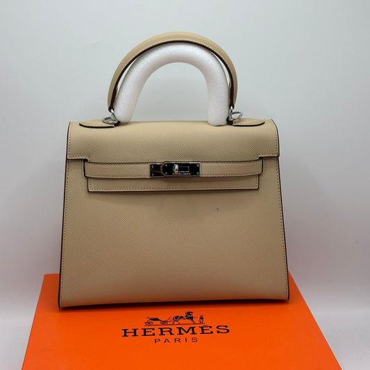 Hermes Kelly Leather Bag | Beige