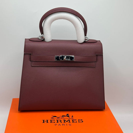 Hermes Kelly Leather Bag | Purple