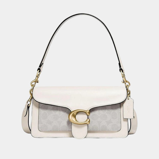 Coach Tabby 26' Shoulder Bag | White Canvas